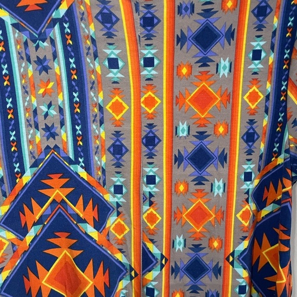 Colorful Geometric Lularoe Carly Dress - Picture 7 of 7